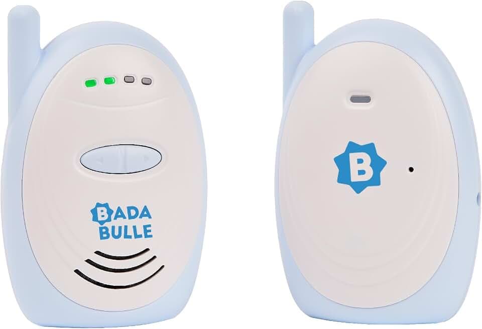 Badabulle Babyphone Audio - Portée 300m - Simple d'Utilisation - Babyphone Compact