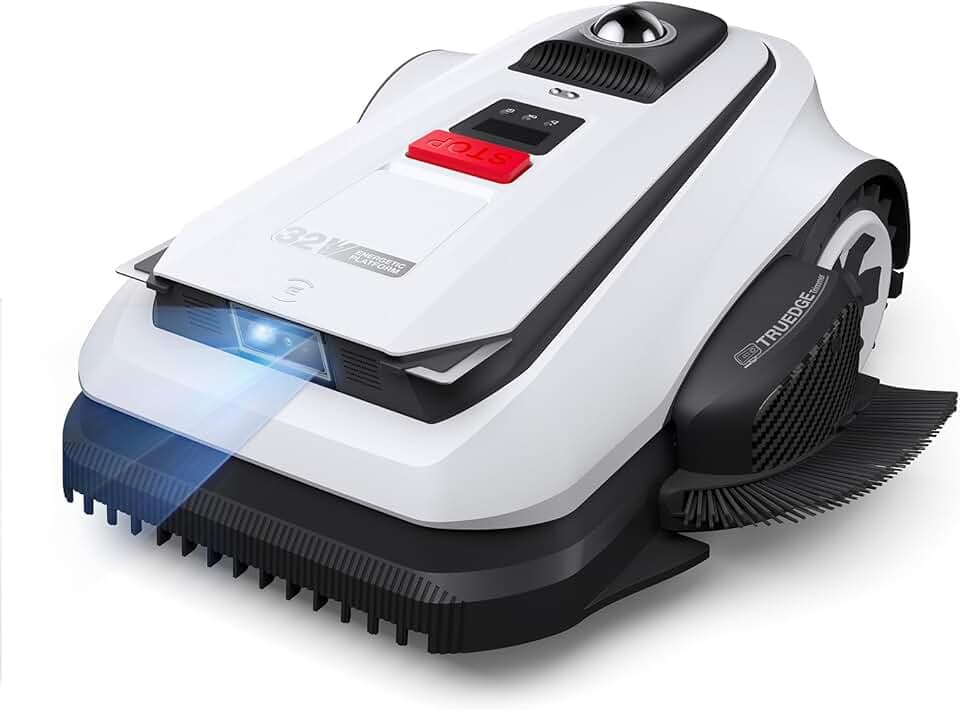 Ecovacs Goat A1600 LiDAR Pro Robot Tondeuse sans Fil, 1600 M², Navigation Dual-LiDAR 360°, Cartographie Automatique, Évitement d'obstacles 3D par IA, Charge Ultrarapide, Montée des Pentes de 50%
