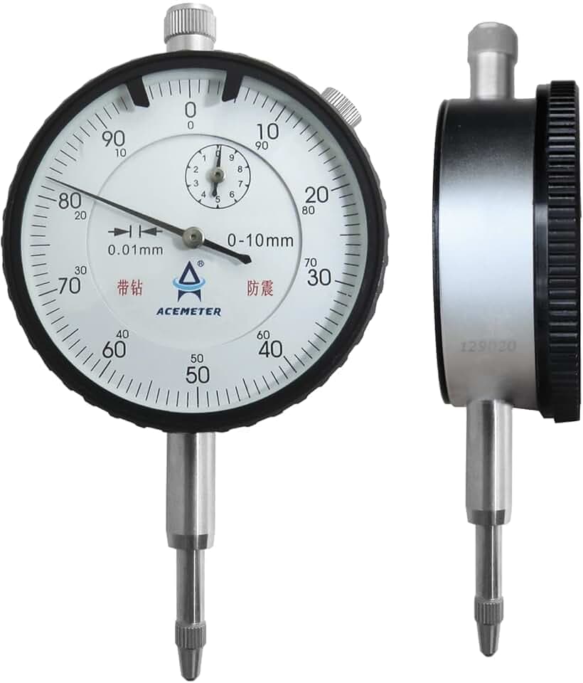 Indicateurs à Cadran Métrique Comparateur de Précision 0,01 mm, Gamme de 0~10 mm