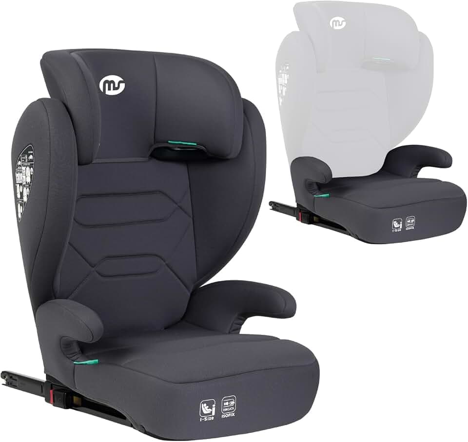 MS BabyWorld – BETA et ALPHA – Siège auto Isofix Groupe 2/3 et rehausseur convertible | I-Size R129 | Universel | 15-36 kg | 100-150 cm | Ceinture de sécurité | Pour bébés et enfants (Alpha)