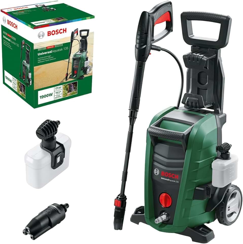 Bosch Nettoyeur Haute-Pression UniversalAquatak 135 (1 900 Watt, Pression : 135 Bar, débit Maxi : 410 l/h, Emballage Carton)