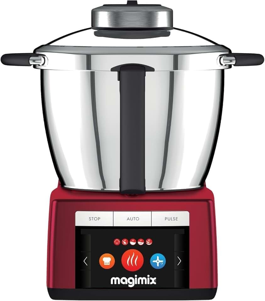 Magimix Robot Cuiseur Multifonction – Cook Expert - Bol Inox 3,5 L, Moteur Professionnel 1700 W – 12 Programmes Automatiques – Rouge