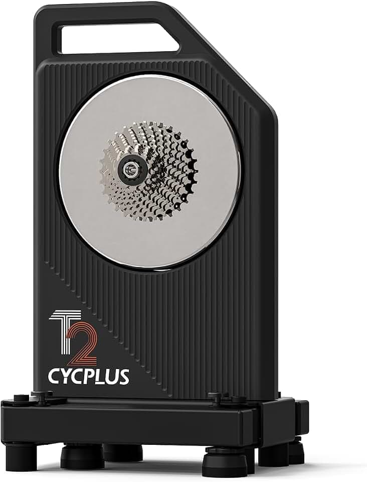 CYCPLUS Entraîneur de résistance T2 pour vélo d'intérieur réaliste et précision des données avec support d'entraînement par application