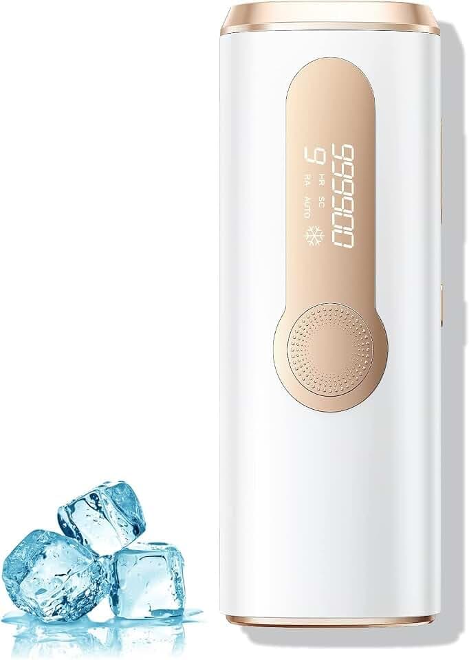 Haarlosy Épilateur Lumière Pulsée de 5℃ Refroidissement, GLY07 | 999,900 Flashs, 9 Niveaux Énergie, 3 EN 1[HR/SC/RA] Épilation Laser pour Aisselles, Bikini, Corps, Femme & Homme
