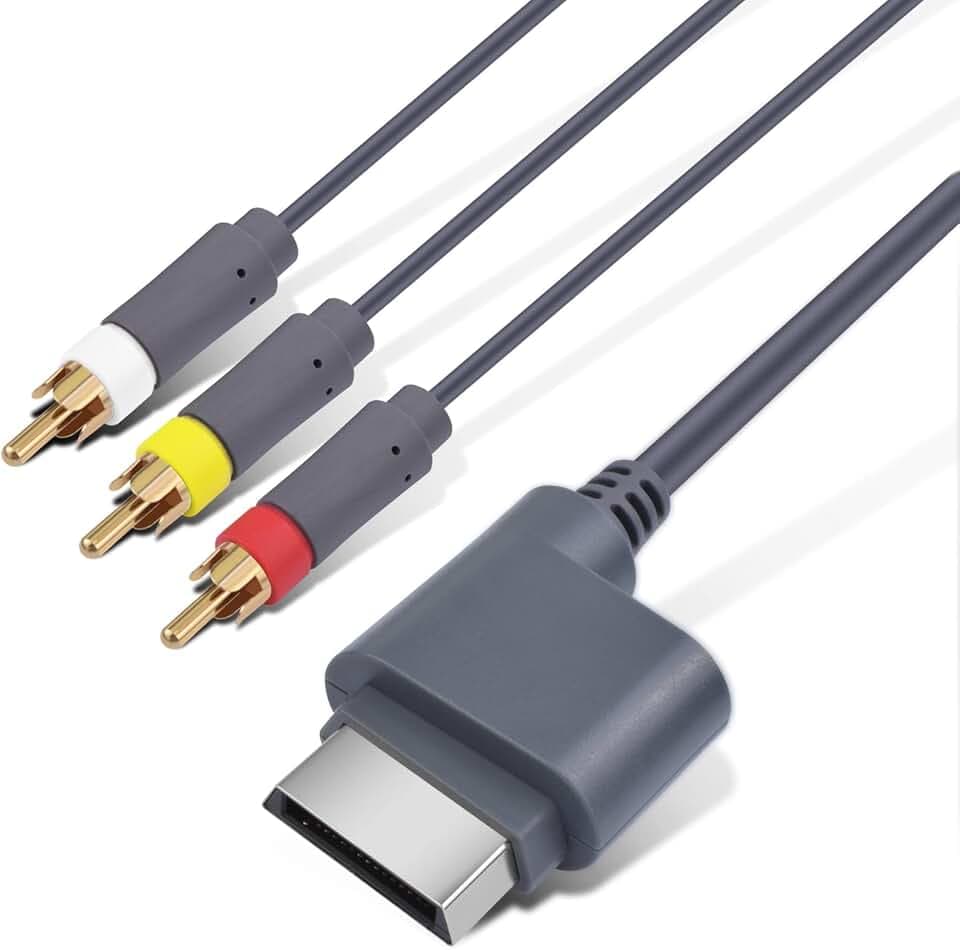 Câble AV Xbox 360 pour console Xbox 360 - Composant vidéo HDTV et RCA stéréo AV - 1,8 m