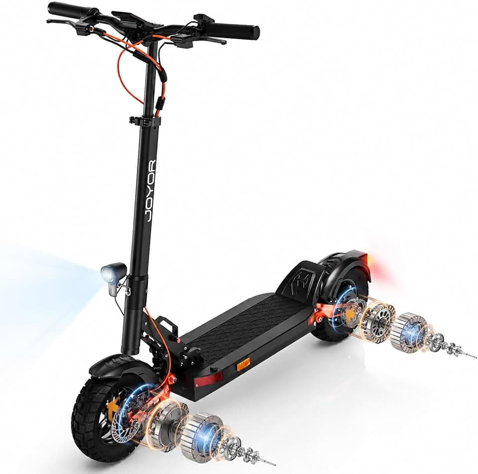JOYOR Trotinette Electrique Adulte S/T Serie Autonomie 50-90KM Moteur 2000W Trottinette électrique Puissante Sportive Professionnelle Aventure Travail Pneus Tout-Terrain Scooter Electrique Adulte