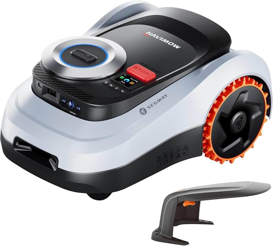 Segway Navimow i208 LiDAR Robot Tondeuse pour 800m² avec Garage M, pentes de 45%, LiDAR à Semi-conducteurs et Vision, cartographie Automatique, sans Fil, sans antenne, 4G intégré (expédié séparément) Certifié ClimatePartner
