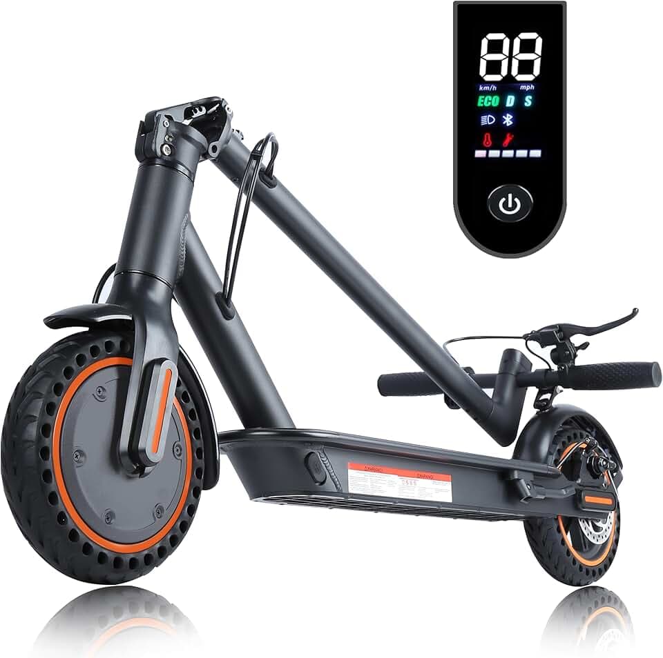 Trottinette Electrique Adulte, Endurance 30 Km, Vitesse Maximale 25 Km/h, Scooter éLectrique Universel pour Hommes et Femmes,Convient Aux Enfants De 14 Ans Et Plus, Noire