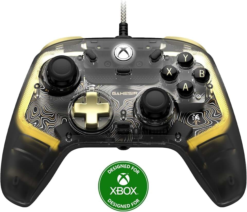 GameSir Kaleid Flux Xbox Controller - Manette de jeu sous licence officielle pour Xbox Series X|S, Xbox One & Windows & Steam, manette de jeu vidéo filaire avec gâchette/manette à effet Hall ClimeCo Certified