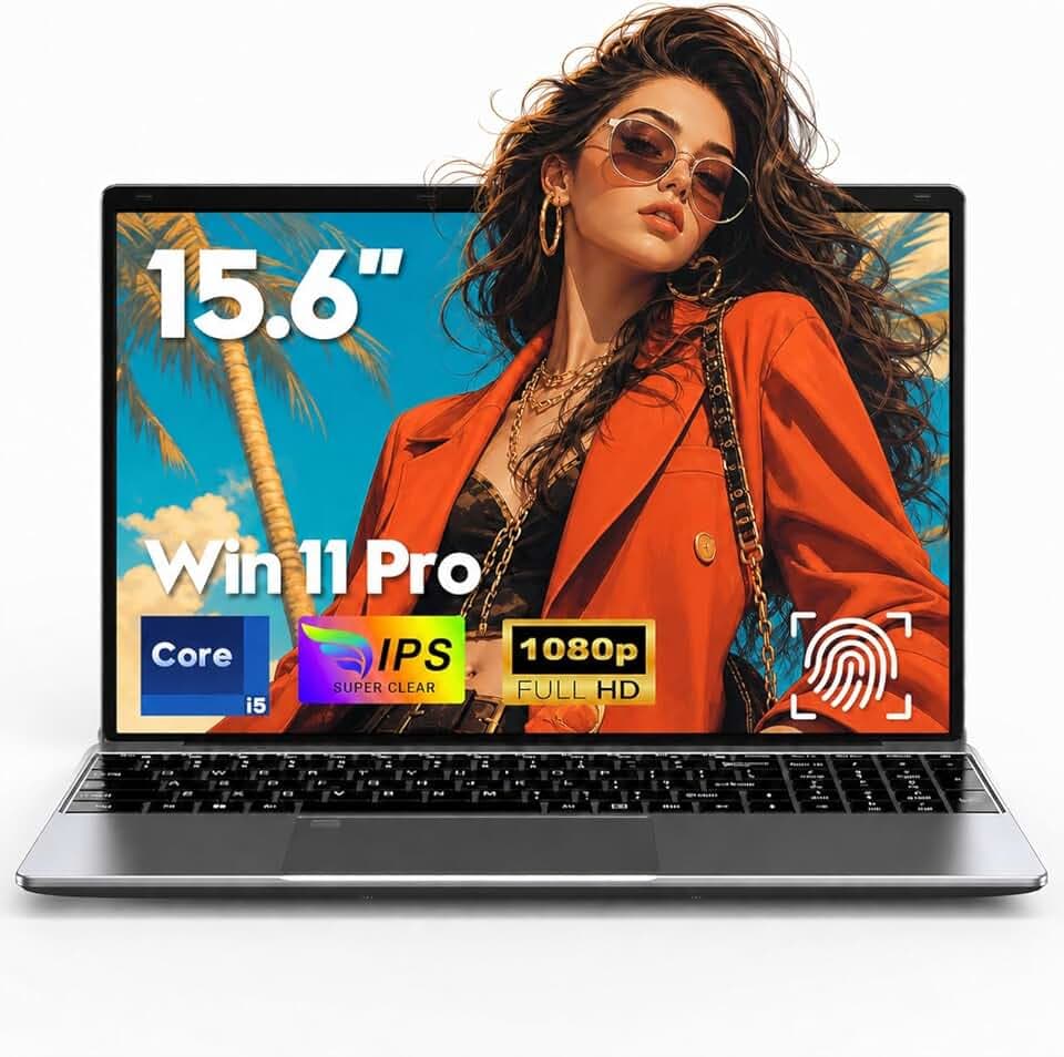 FUNYET 15,6 Pouces Ordinateur Portable i5-6200U (jusqu'à 2,80 GHz) 16Go RAM 1To SSD PC Portable avec Win 11 Laptop, WiFi 5, BT 4.2, USB 3.0, HDMI, Type-C, Batterie 5000 mAh et Clavier Rétroéclairé