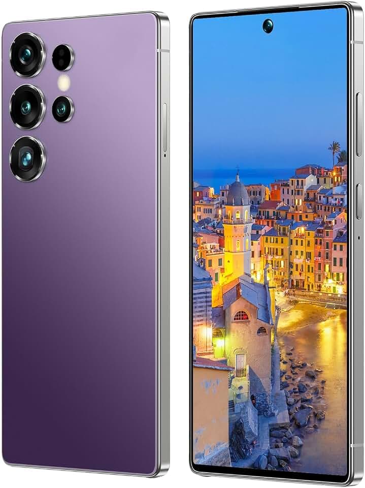 Smartphone 4G, écran HD de 6,6 Pouces, 4 Go de RAM + 32 Go de Rom (Extensible jusqu'à 256 Go), Android 12.0, Double 4G, Charge Rapide 2A, prise en charge du déverrouillage facial et OTG (Purple)