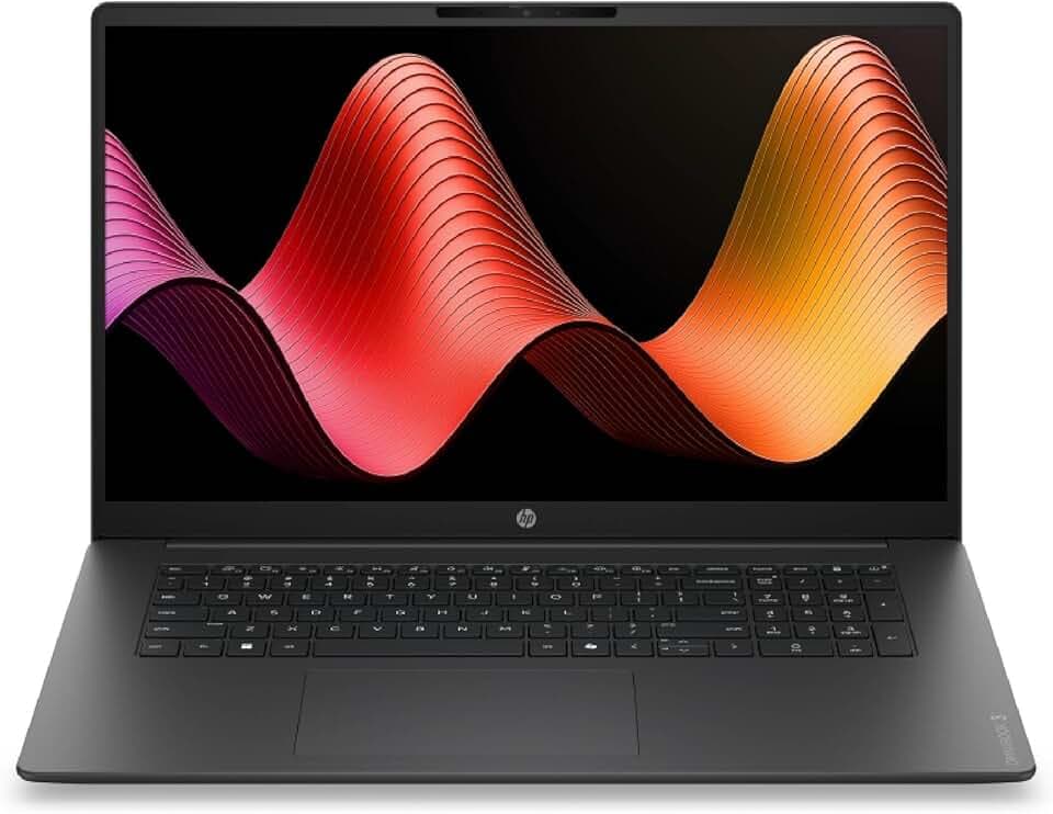 HP OmniBook 3 17-dp0002sf Ordinateur Portable 17,3" FHD IPS, PC Portable (AMD Ryzen 5 40, RAM 16 Go, SSD 512 Go, AMD Radeon 610M Graphics, Windows 11), Laptop Gris, Clavier AZERTY