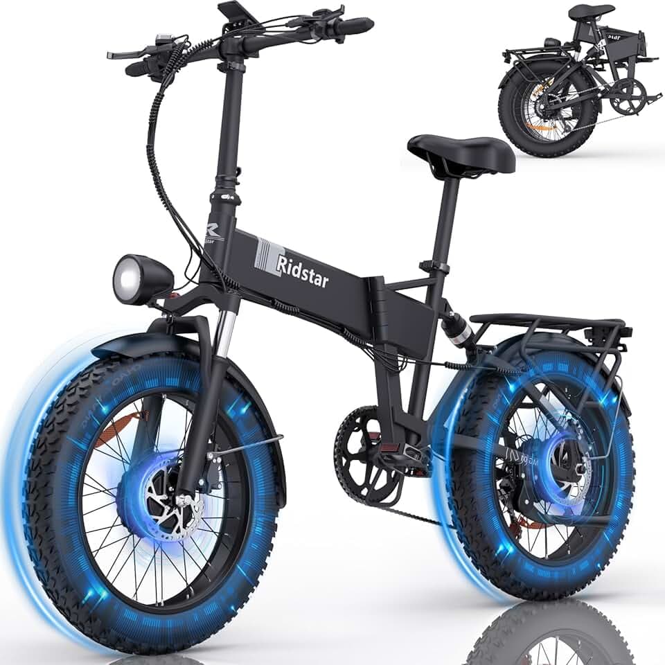 H20 Pro Vélo Électrique Pliable, Autonomie 150km, Batterie Amovible 48V 23Ah, Double Moteur 170Nm, 20" Fat Bike Électrique, VTC 7 Vitesses, E-Bike Double Suspension, Double Disque, Écran LCD