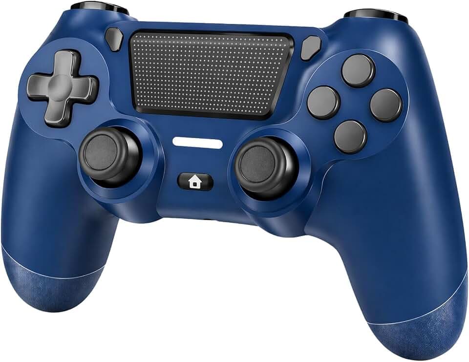 BJXOZ Manette sans fil pour PS4 Manette, Gamepad avec USB-C Port | Double Vibration, Capteur 6 Axes, Pavé Tactile et Prise Casque 3,5 mm, Haut-parleur, Compatible avec PS4/Slim/Pro/PC