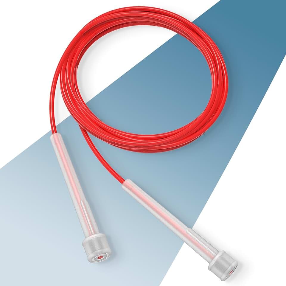 Corde a sauter sport, PORTENTUM Corde à Sauter Réglable pour Enfant & Adulte pour Fitness, Crossfit, Sport, Boxe 2.8M