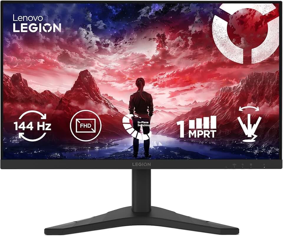 Lenovo Legion R24s - Écran 23.8'' (FHD, IPS, 144 Hz, 1 ms, HDMI+DP, Cable DP) - Noir (New)