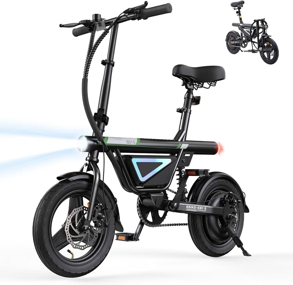 iScooter Vélo Électrique Pliable Adulte | Moteur 250W sans Balais | Batterie 36V 12Ah Grande Capacité | Autonomie 50km | Amortisseur Central | VAE Urbain et Loisirs
