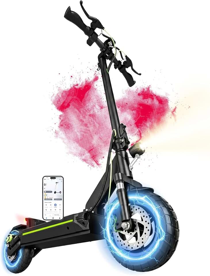 TODIMART Trottinette Électrique Adulte Tout Terrain Autonomie 90KM | Puissante Ultra Legere Moteur 1000W/2000W Batterie 48V 13Ah/18.2Ah Double suspension APP Bluetooth Scooter Électrique Adulte