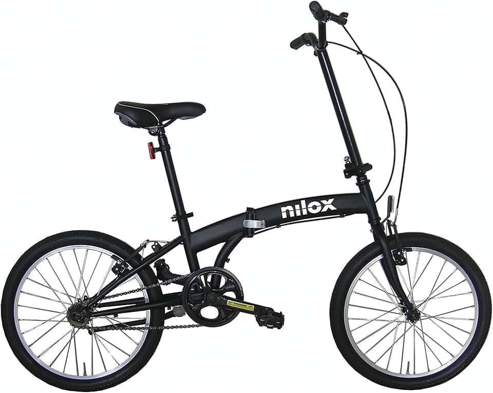 Nilox, Vélo Pliant, Roues 20'', Noir Mat