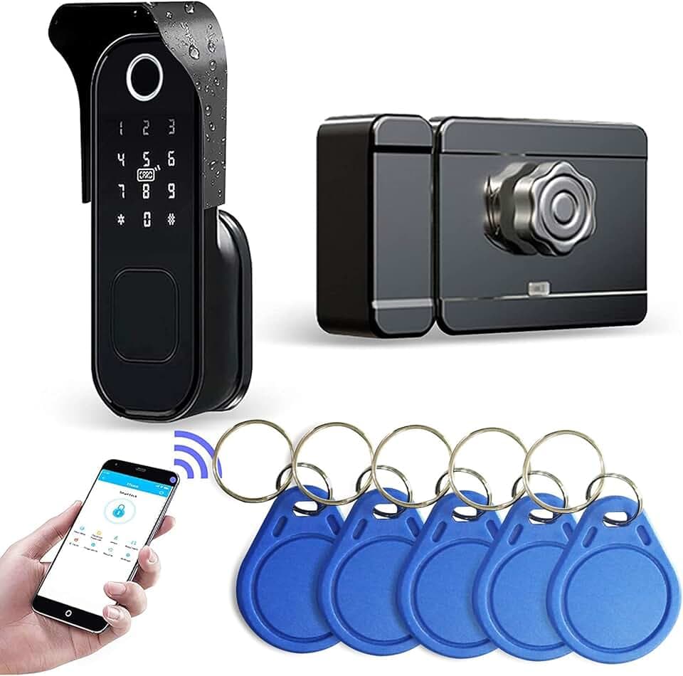 Wolf Guard TT01 Serrure Intelligente Étanche 5‑en‑1 | App, Compatible Alexa et Google Assistant