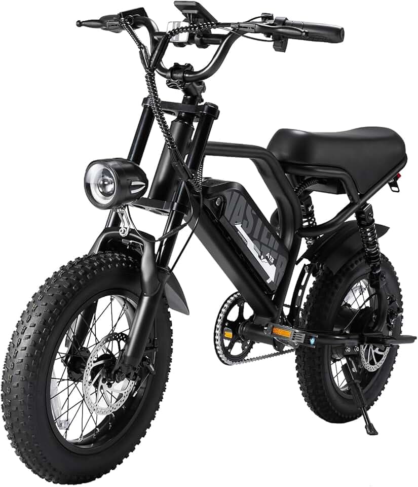 E Bike Vélo électrique-Ebike pour Adolescents avec Batterie Amovible 36V 13Ah, E-Bike 16 * 3.0 Pouces Fat Tire, Ebike Hommes, Écran LCD Intelligent, Frein à Double Disque