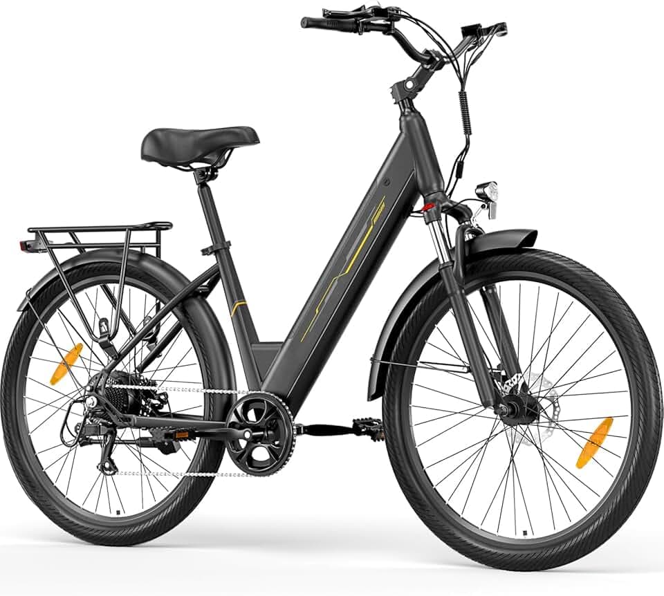 Vélo Électrique 27,5", Moteur 250W, Batterie 36 V 15,6 Ah Amovible, Autonomie Jusqu’à 100 km, 7 Vitesses, Écran LCD, Assistance 25 km/h, Charge Max 120 kg, Modèle Mixte E-Bike
