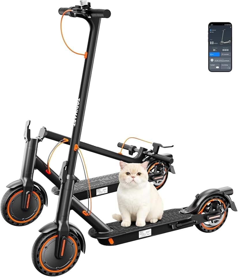 TODIMART T3 Trottinette Electrique Adulte antivol Ultra Legere, Moteur 350W/25KM/H Autonomie 35KM Batterie 36V 7.8Ah,Trotinette électrique Adulte Pliable pneus nid d'abeille increvables, Charge 120kg