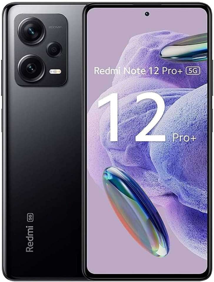 XIAOMI Redmi Note 12 Pro+ 5G 16,9 cm (6.67") Double SIM Android 12 USB Type-C 8 Go 256 Go 4980 mAh Noir Accessoires Non Inclus (Reconditionné)