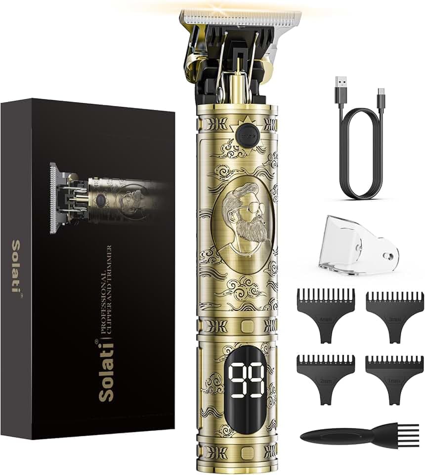 Tondeuse Cheveux Hommes, Tondeuse Barbe Homme T Zéro écart Avec écran LED De Finition Barbier Professionnel Rasoir Homme Rasoir Electriques Cheveux Cadeau