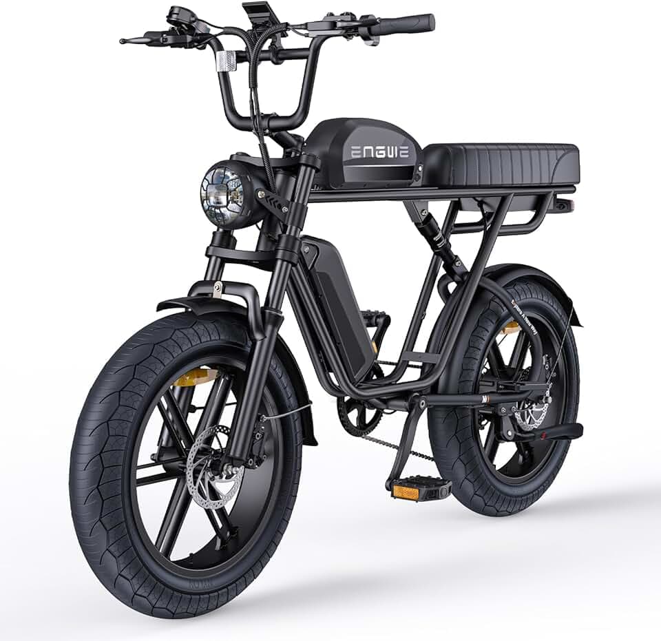 ENGWE E Bike Hommes Vélo électrique-Ebike avec Une Batterie/ 2 Batteries, E-Bike 20 * 4.0 Pouces Pneus Gras, Ebike Hommes jusqu'à 75km/150km/90km/170km, Vélo électrique 7 Vitesses, M20/M1