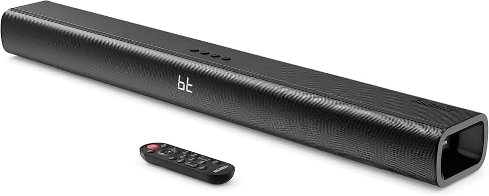 Majority Naga 80 Barre de Son TV | 140W 2.2 Enceintes pour Téléviseur | Barres de Son Bluetooth | HMDI Arc Soundbar Home Cinéma | Enceinte TV avec Kit de Montage Mural et Télécommande Inclus