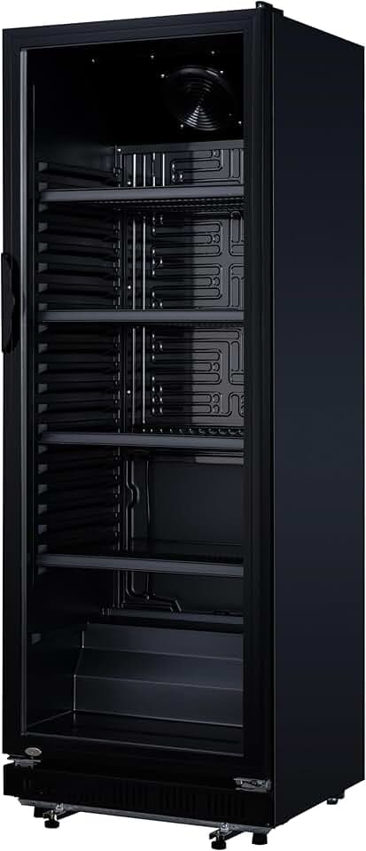 METRO Professional Réfrigérateur à Boissons GSC2360B, Acier/Verre, 62 x 63.6 x 175.3 cm, 347 L, avec Serrure, Noir