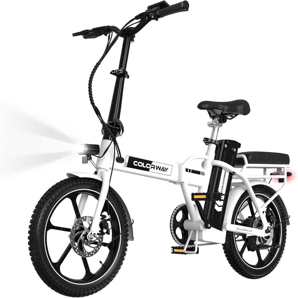 COLORWAY BK5S Vélo Électrique Pliant 16” – Batterie 36V 12Ah Amovible, Moteur 250W, E-Bike Urbain Compact pour Homme et Femme, Vélo Électrique de Ville Pliable pour Déplacements Quotidiens