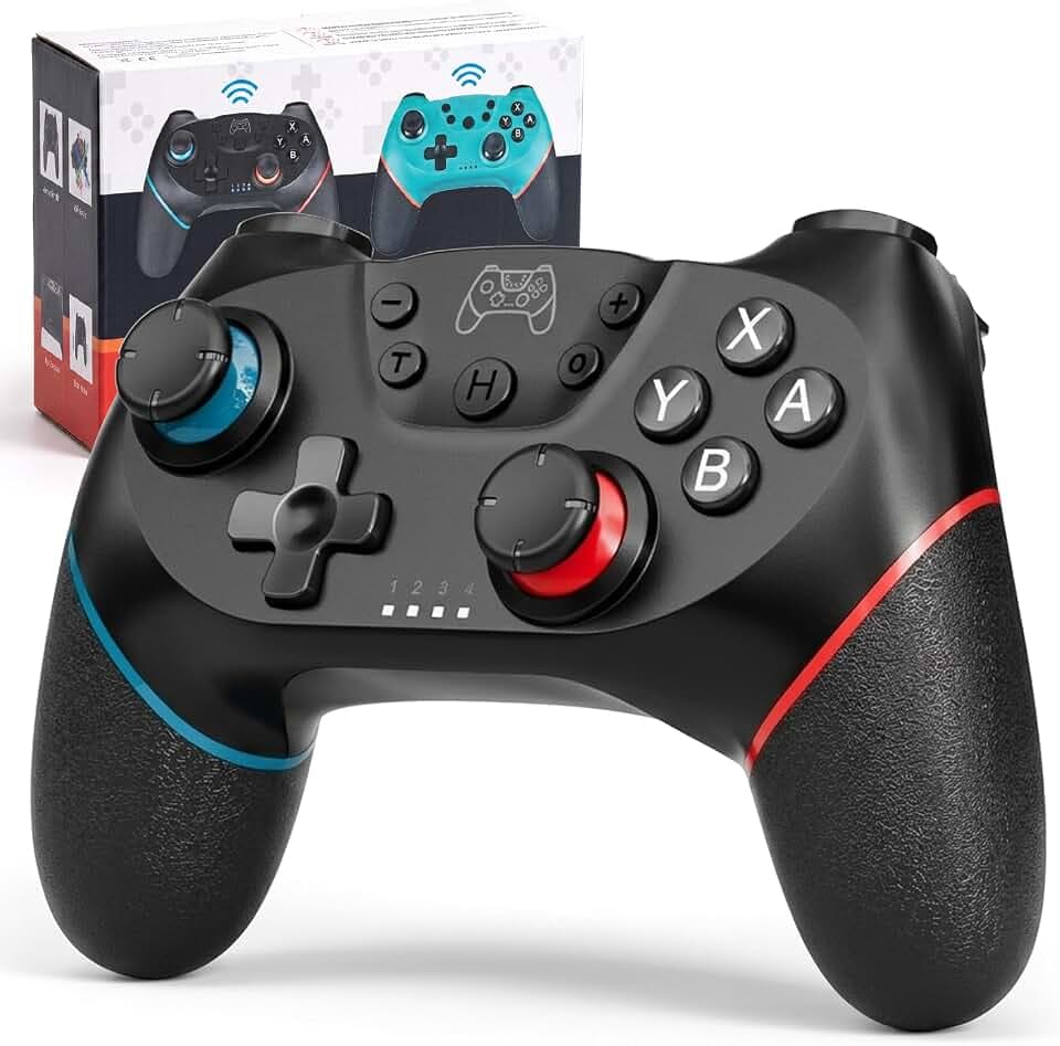 UPGRADE Manette Switch Pro sans Fil pour Switch 1/Switch 2/Lite/OLED/PC | Manette pour Switch 2 avec Hall Joysticks/ ONE KEY WAKE UP/CAPTURE D'ÉCRAN/Turbo /Vibration/ 6 Axes/Conception Ergonomique