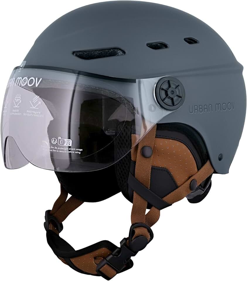 T'nB - Visor, Casque de Protection Vélo et Trottinette Electrique, pour Homme et Femme, Visière Transparente, Réglage Molette, Caches-Oreilles Détachables