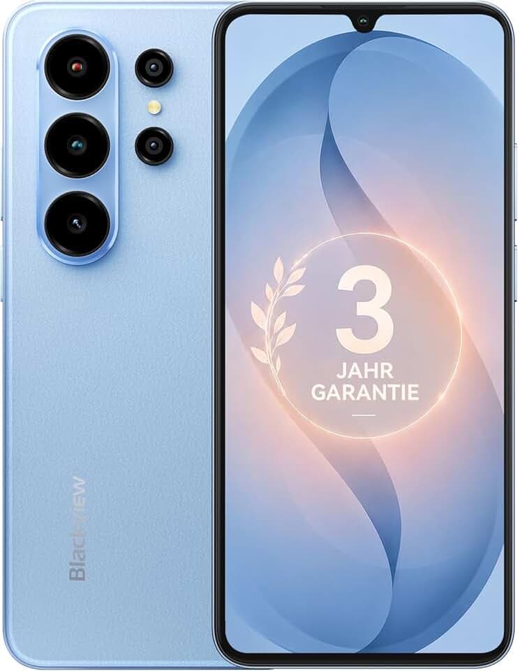 Blackview Wave 10C Telephone Portable 6,88" HD+, Smartphone Android 16, 16+32Go (ext 1To), Double SIM, 5000mAh, 32+13MP, Face ID/GPS/OTG, Compatible Orange, SFR, Bouygues, Free Mobile – Bleu
