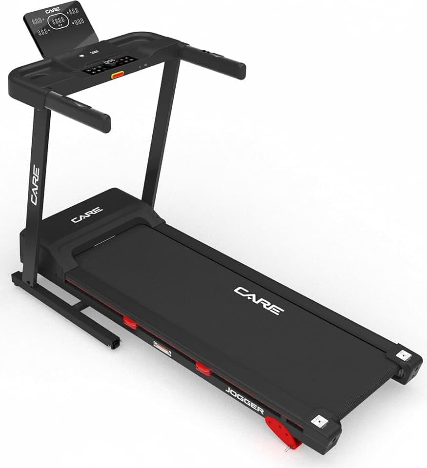 Care Fitness - Tapis de Course Connecté - 16 KM/H - Care - Jogger - KinoMap - 28 Programmes Intégrés - Écran - Moteur Silencieux 1.5/2.5 CV - Inclinaison Manuelle - 3 Positions