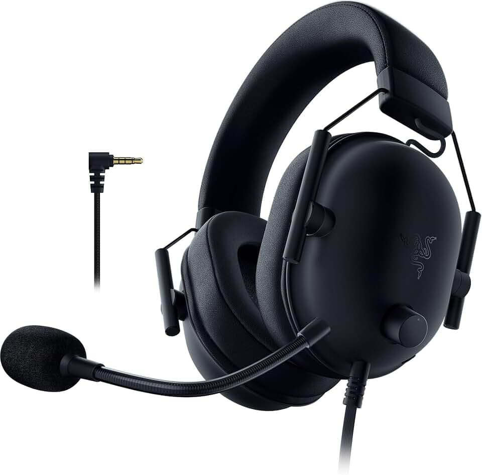 Razer Blackshark V2 X (PlayStation) - Casque E-Sports Filaire pour Console PlayStation (240g, Microphone cardioïde, Haut-Parleurs 50mm, Annulation Passive du Bruit, connecteur 3,5mm) Noir