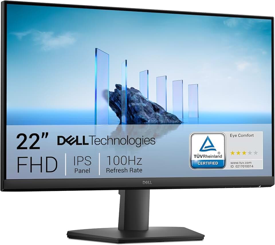 Dell 22 Moniteur SE2225HM, FHD, Dalle VA, 100Hz, Comfortview Plus | VESA (100x100mm), HDMI, VGA, Garantie 3 ans, Noir