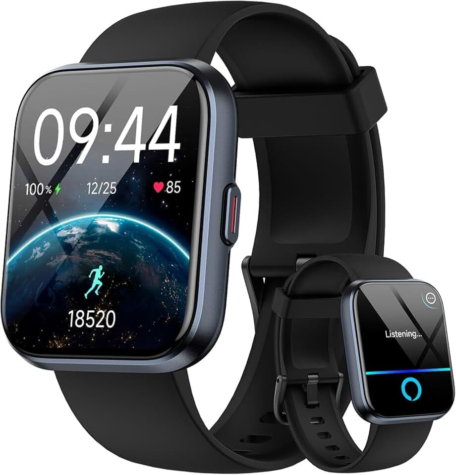 Montre Connectée Femme pour Samsung, iPhone, Android, 1.8" Smartwatch avec Appel Bluetooth, Voix de l'IA, Alexa intégrée, Smartwatch Moniteur, Calories, IP68 Montre Intelligente, Podometre