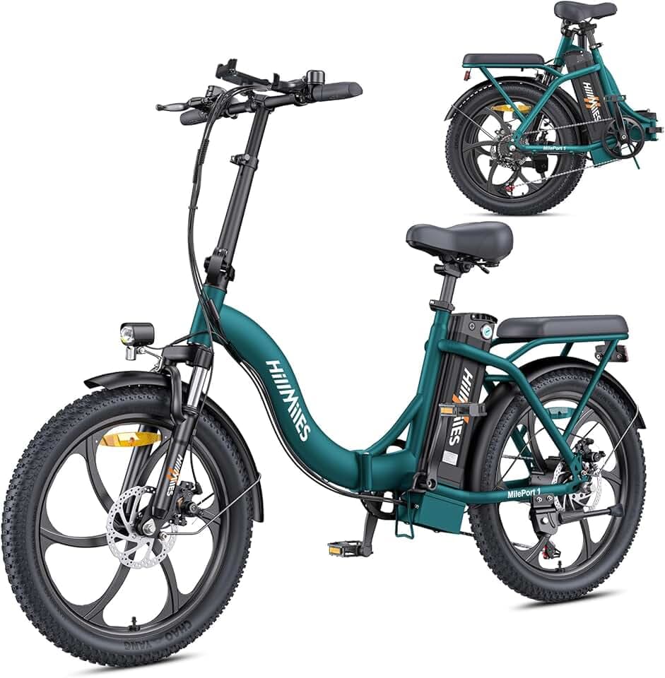 MilePort 1 Vélo Électrique Pliant Adulte, Autonomie 100 km,Pneus Fat 20×3.0 | VAE Idéal Ville & Trajets Quotidiens, Vitesse 25 km/h, 250W