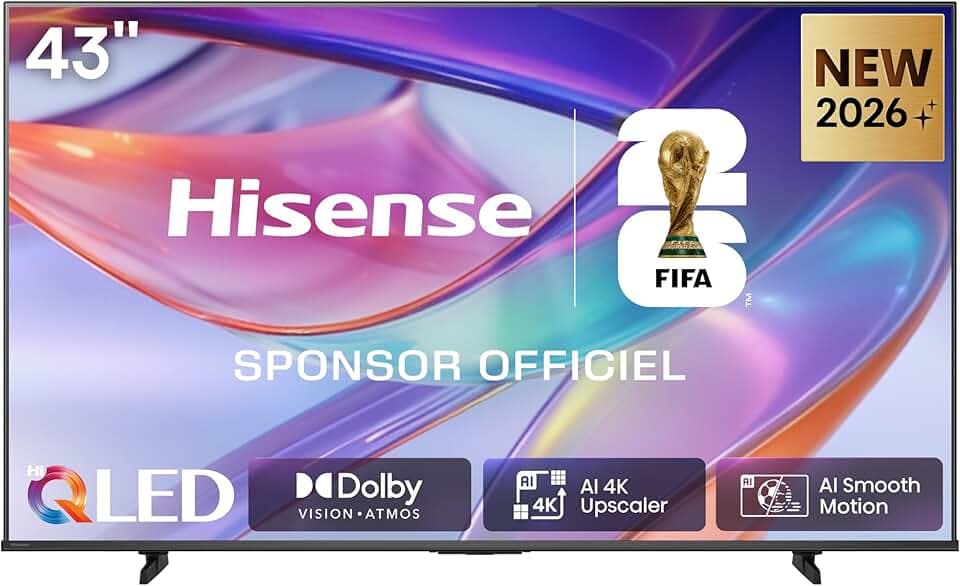 Hisense 43E7DS TV QLED 4K 43" (108 cm) 2026 - Série E7DS - Dolby Vision IQ, Game Mode Plus, 120Hz HSR, Smart TV