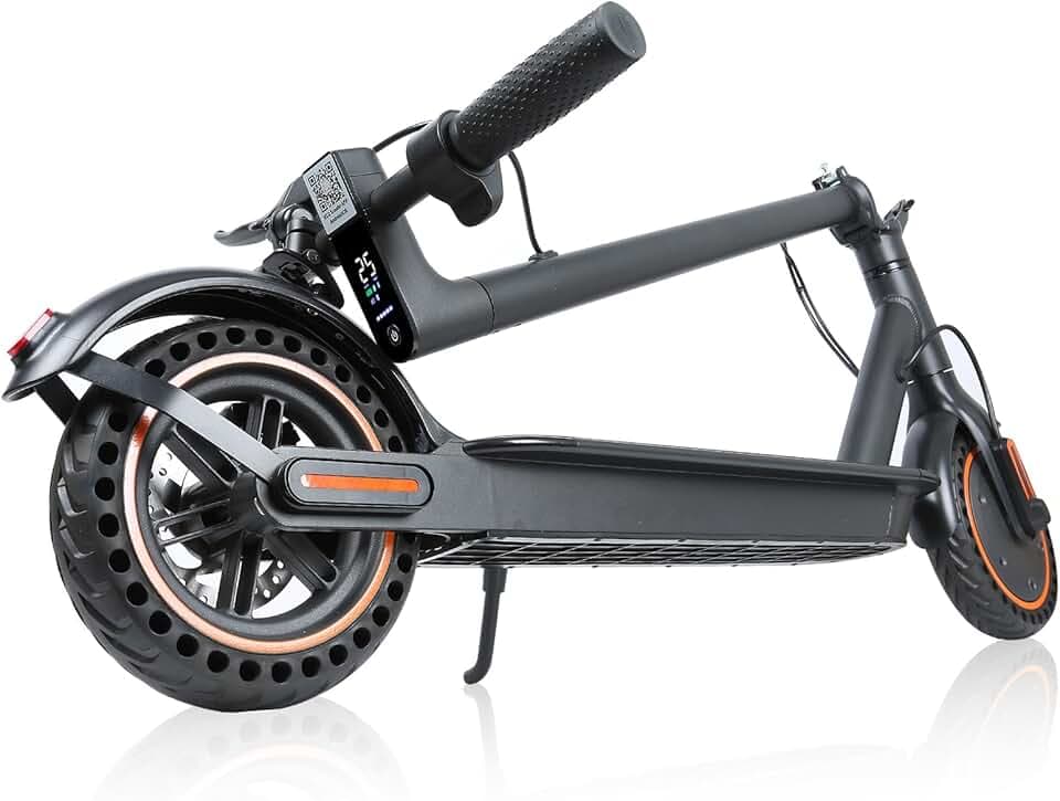 Trottinette Electrique Adulte, Vitesse 25Km/H, Autonomie 30Km, Pneus Pleins de 8,5 Pouces, Trottinette Électrique Pliable avec Moteur 350W, Double Freinage et Contrôle App, Capacité de Poids 120Kg