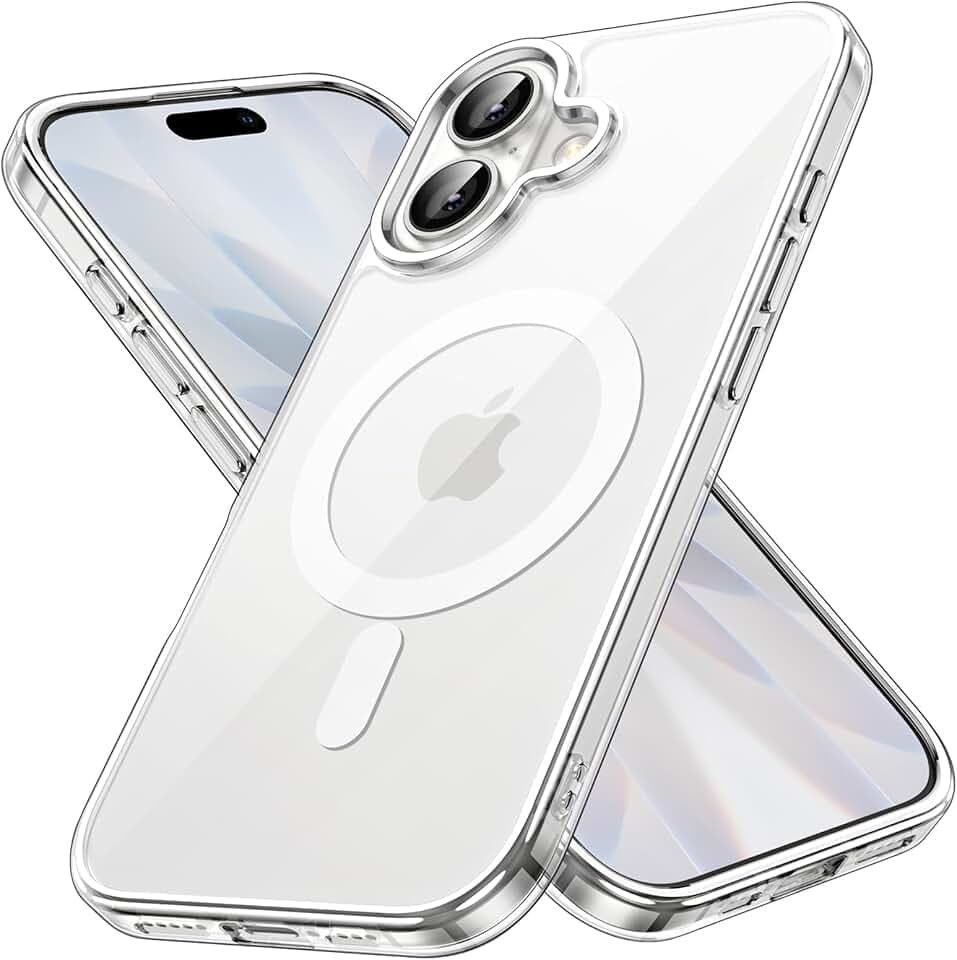 JETech Coque Magnétique pour iPhone 17 6,3 Pouces Compatible avec MagSafe, Étui Housse Antichoc Bumper, Arrière Transparent Anti-Rayures (Transparente)