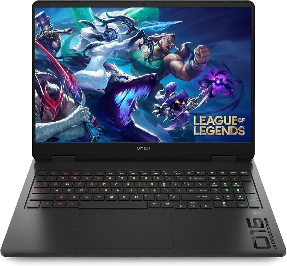 HP Omen Slim 16-an0000sf Ordinateur Portable Gaming 16" FHD IPS 144hz, PC Portable Gamer (Intel Core Ultra 5 225H, RAM 16 Go, SSD 512 Go, Nvidia GeForce RTX 5050, Windows 11), Laptop Noir, AZERTY