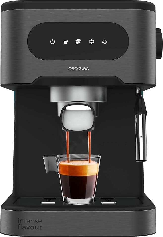 Cecotec Power Espresso 20 ColdBrew Machine à Espresso, Machine à Espresso et Cappuccino, Café à Infusion Froide, Pression 20 Bars, Vapeur Réglable, Profitez de la Qualité Professionnelle à la Maison
