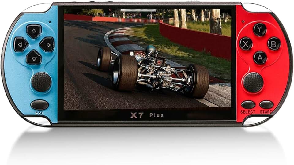 XiaoXIN 5.1 pouces X7 Plus Console de jeu vidéo joueurs de jeu portables Double Rocker 8 Go de mémoire intégrée 1000 jeux MP5 contrôleur de jeu
