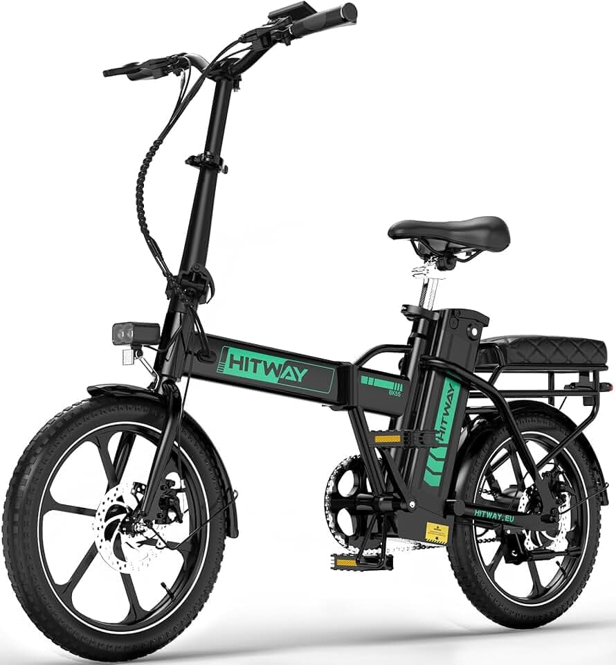 HITWAY Vélo Électrique Pliable 16", 36V 13Ah Batterie Amovible E-Bike,pedelec
