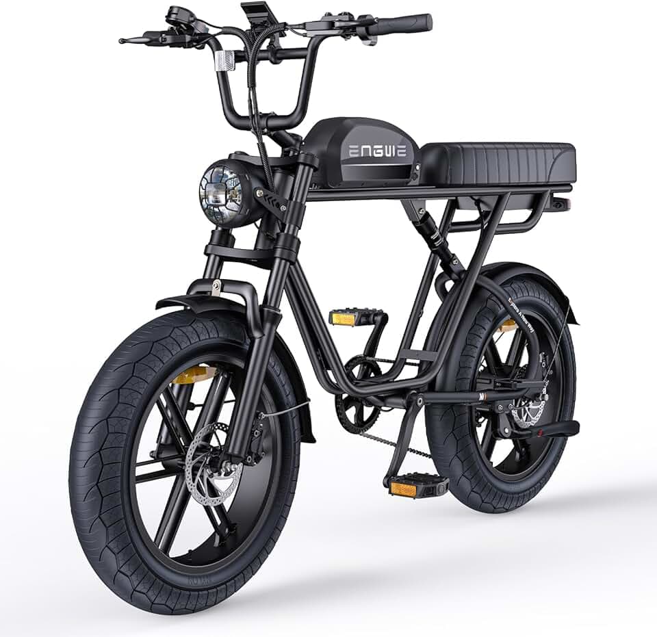 ENGWE E Bike Hommes Vélo électrique-Ebike avec Une Batterie/ 2 Batteries, E-Bike 20 * 4.0 Pouces Pneus Gras, Ebike Hommes jusqu'à 75km/150km/90km/170km, Vélo électrique 7 Vitesses, M20/M1