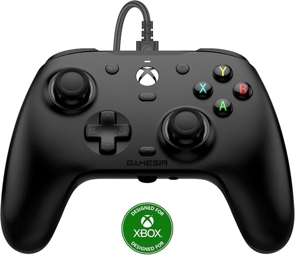 GameSir G7 HE Wired Controller, manette sous licence officielle pour Xbox Series X|S, Xbox One, Windows 10|11, PC, manette de jeu vidéo avec bâtons à effet Hall (Noir) ClimeCo Certified